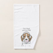 Beagle mit Bubblegum Niedlich Funny Funny Dog Badhandtuch Set (Handtuch)