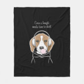 Beagle mit Bubblegum Niedlich Funny Funny Dog Fleecedecke (Vorderseite)