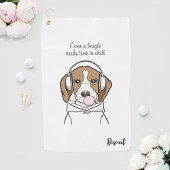 Beagle mit Bubblegum Niedlich Funny Funny Dog Golfhandtuch
