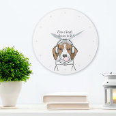 Beagle mit Bubblegum Niedlich Funny Funny Dog Große Wanduhr