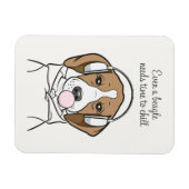 Beagle mit Bubblegum Niedlich Funny Funny Dog Magnet (Horizontal)