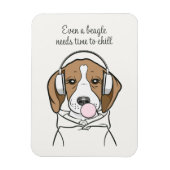 Beagle mit Bubblegum Niedlich Funny Funny Dog Magnet (Vertikal)