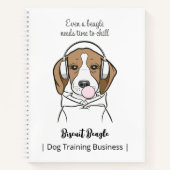 Beagle mit Bubblegum Niedlich Funny Funny Dog Notizblock (Vorderseite)