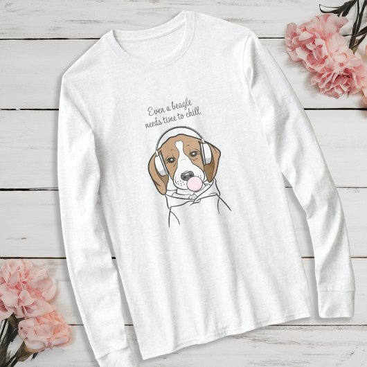 Beagle mit Bubblegum Niedlich Funny Funny Dog T-Shirt