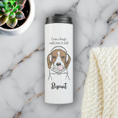 Beagle mit Bubblegum Niedlich Funny Funny Dog Thermosbecher