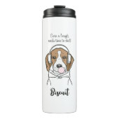 Beagle mit Bubblegum Niedlich Funny Funny Dog Thermosbecher (Vorderseite)