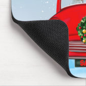 Beagle mit dem Weihnachtsmann im Auto Mousepad (Ecke)