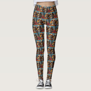 Beagle mit Herz Rosen Valentinstag Leggings