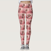 Beagle mit Rose - Valentinstag Leggings (Vorderseite)