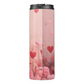 Beagle mit Rose - Valentinstag Thermosbecher (Rückseite)