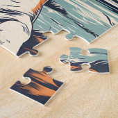 Beagle mit Sonnenbrille am Strand Puzzle (Seite)