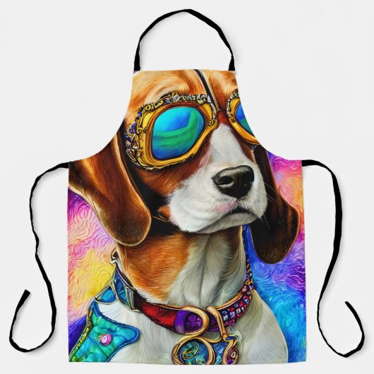 Beagle mit Sonnenbrille Schürze (Vorderseite)