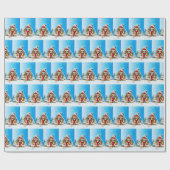 Beagle mit Weihnachtsgeschenke Geschenkpapier (Flach)