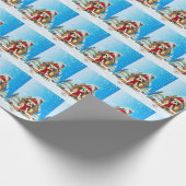 Beagle mit Weihnachtsgeschenke Geschenkpapier (Ecke)