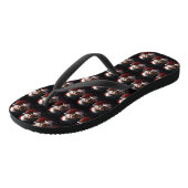 Beagle mit Weihnachtsmann Weihnachten Badesandalen (Schrägansicht)