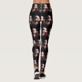 Beagle mit Weihnachtsmann Weihnachten Leggings (Rückseite)