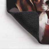 Beagle mit Weihnachtsmann Weihnachten Mousepad (Ecke)