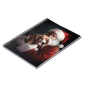 Beagle mit Weihnachtsmann Weihnachten Notizblock (Linke Seite)