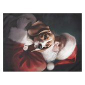 Beagle mit Weihnachtsmann Weihnachten Tischdecke (Vorderseite (Horizontal))