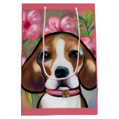 Beagle Mittlere Geschenktüte (Rückseite)