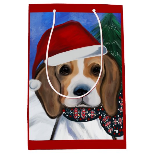 Beagle Mittlere Geschenktüte (Vorderseite)
