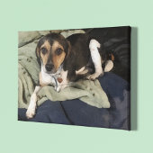 Beagle Mix Dog Digitale Kunst Leinwanddruck