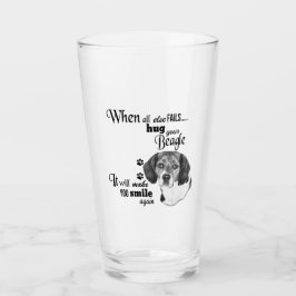Beagle Moderne Kunst niedlicher Hundeschuh Glas