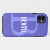 Beagle-Monogramm Case-Mate iPhone Hülle (Rückseite (Horizontal))