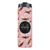 Beagle Monogramm und Name Thermal Tumbler Thermosbecher (Vorderseite)