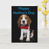 Beagle Mother's Day Card Karte (Gelbe Blume)