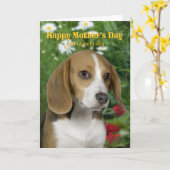 Beagle Mother's Day Card Karte (Gelbe Blume)