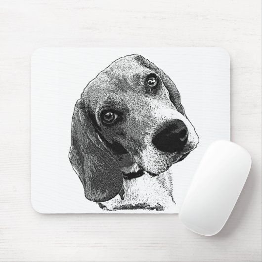 Beagle Mousepad (Mit Mouse)