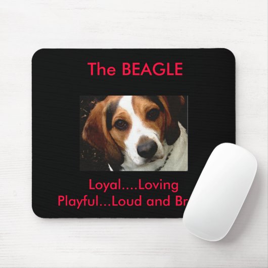 Beagle Mousepad (Mit Mouse)