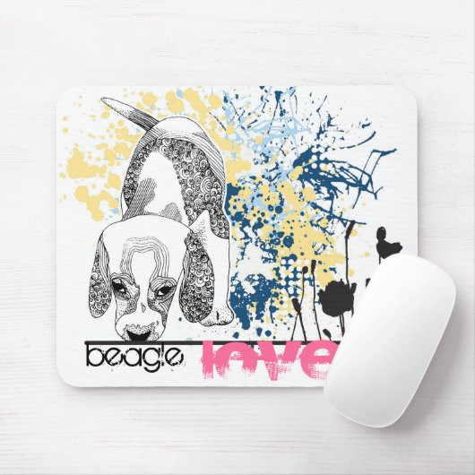 Beagle Mousepad (Mit Mouse)