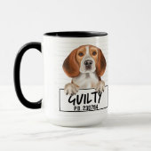 Beagle Mugshot Guilty Dog Tasse (Links)