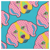 Beagle-Muster-Pop-Kunst Stoff (Nahaufnahme)