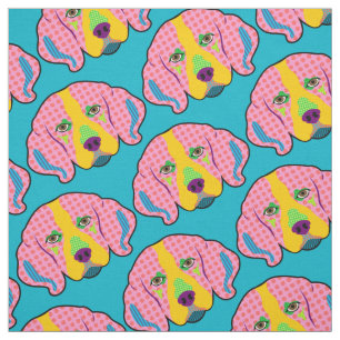 Beagle-Muster-Pop-Kunst Stoff