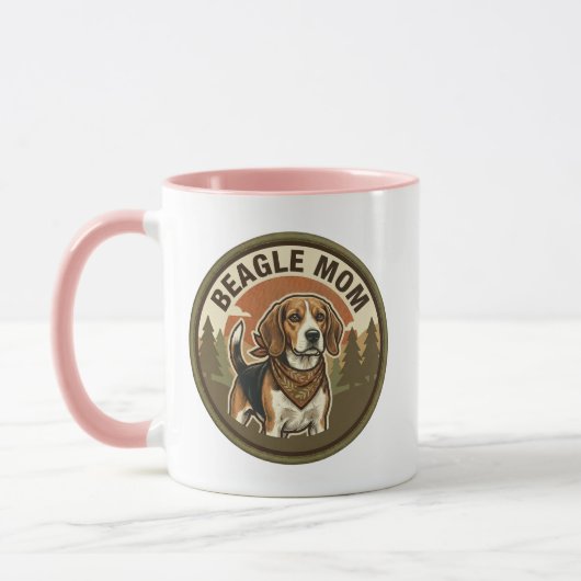 Beagle-Mutter-Kaffeetasse | Beagle-Hundemutter-Ges Tasse (Links)