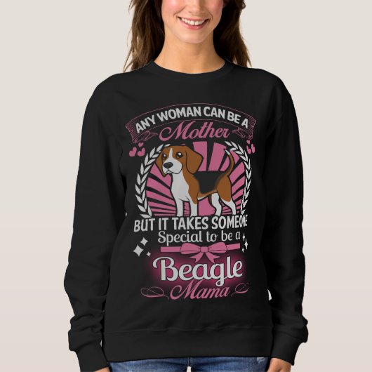Beagle-Mutter Sweatshirt (Vorderseite)