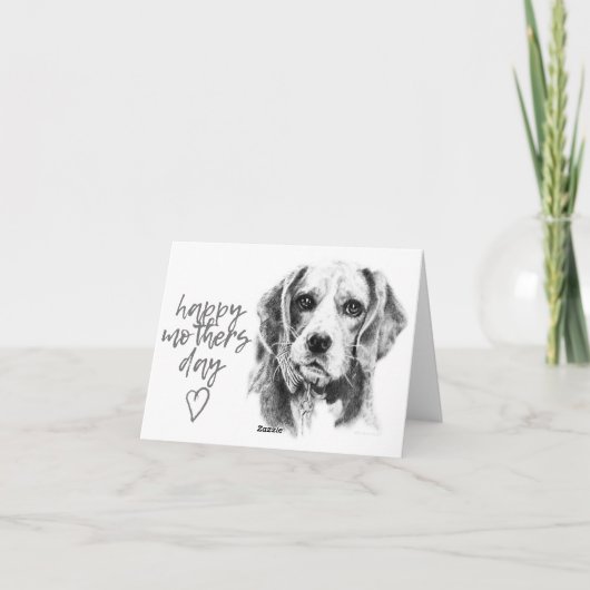 Beagle Mütter Tageskarte Feiertagskarte (Rückseite)