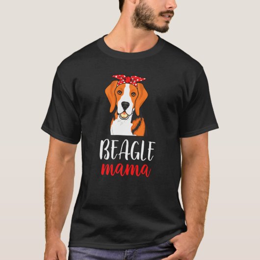 Beagle Muttertier Hund T-Shirt (Vorderseite)