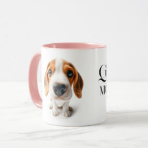 Beagle nah-up-Tasse mit Ihrem Namen