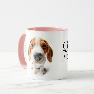 Beagle nah-up-Tasse mit Ihrem Namen Tasse