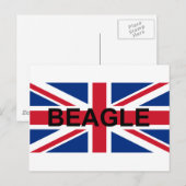 Beagle Name england United_Kingdom flagge Postkarte (Vorne/Hinten)