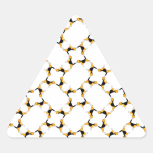 Beagle-Netzwerk Dreieckiger Aufkleber