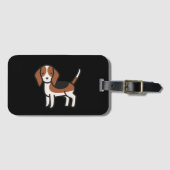 Beagle Neuer Cartoon Gepäckanhänger (Vorderseite (Horizontal))
