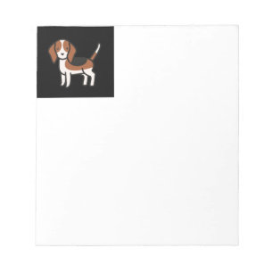 Beagle Neuer Cartoon Notizblock