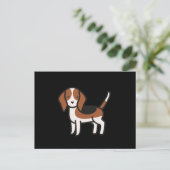 Beagle Neuer Cartoon Postkarte (Stehend Vorderseite)
