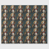 Beagle - Neujahr Geschenkpapier (Flach)