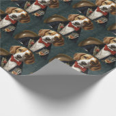 Beagle - Neujahr Geschenkpapier (Ecke)